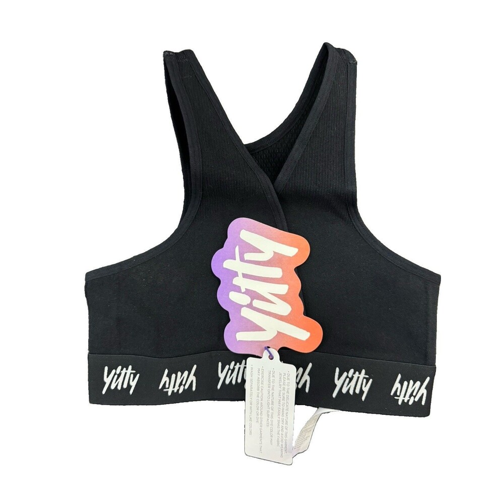 (RB2) YITTY Major Label Smoothing Cross Front Bralette Black Size S NWT $49.95